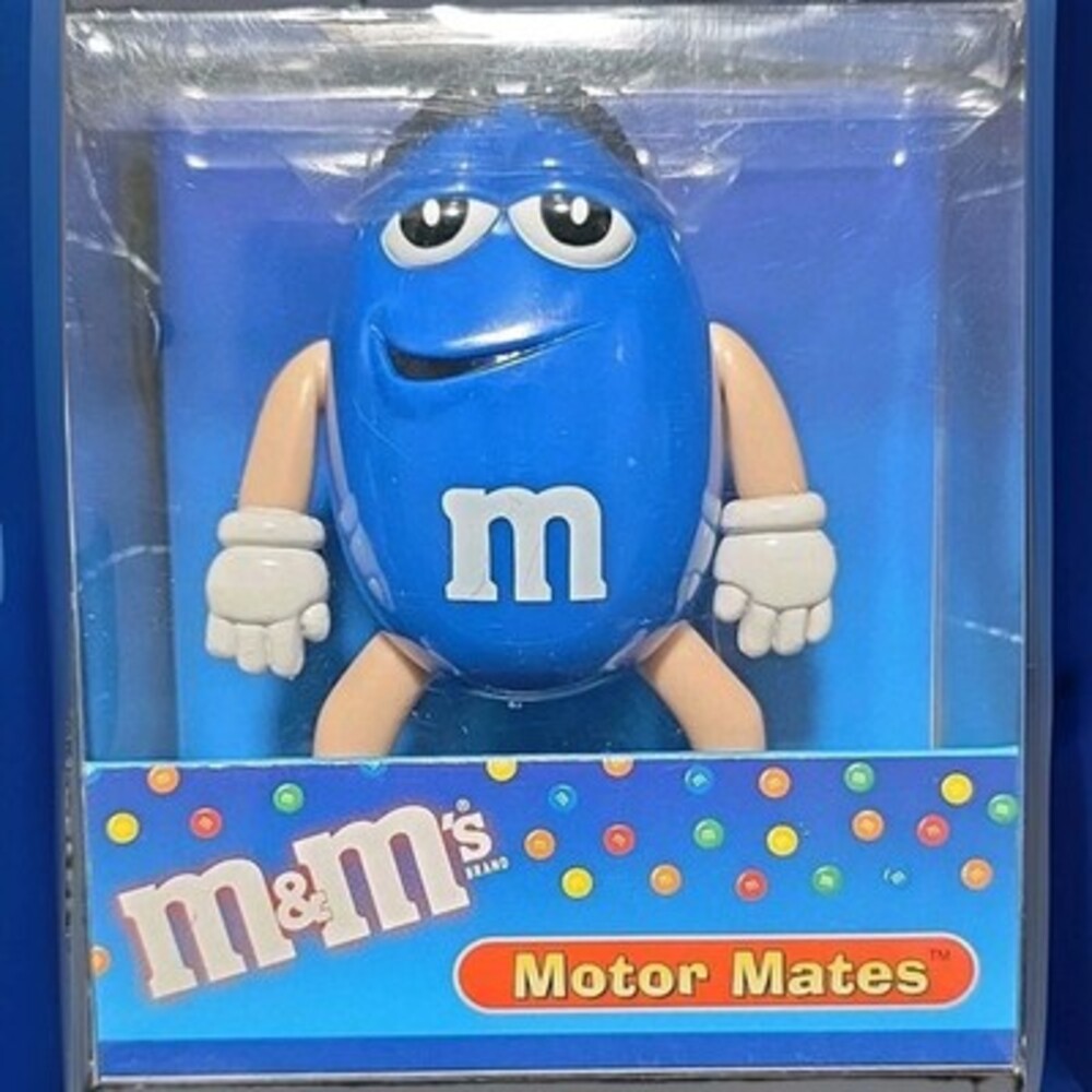 Vintage 2003 M&M's Motor Mates "Blue" Character Figurine – New In Box